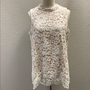 Rose + Olive cream lace blouse size large